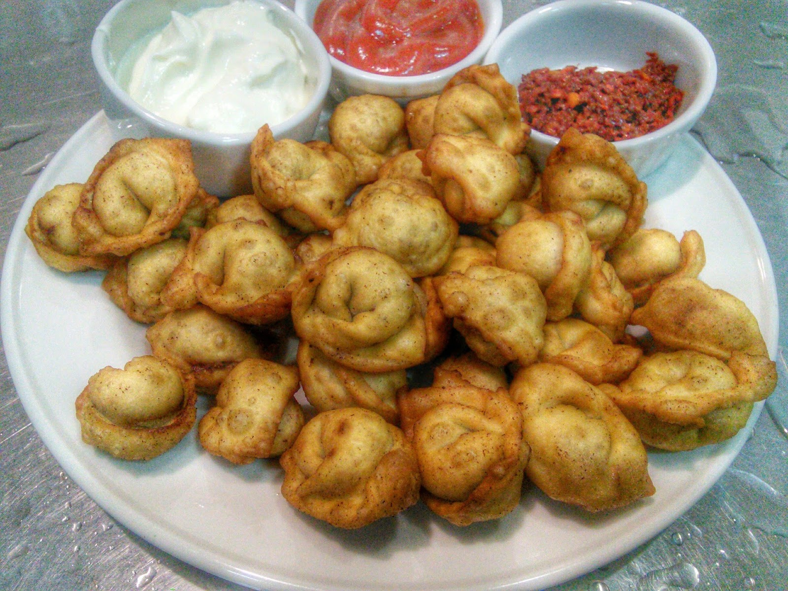 Жареные пельмени